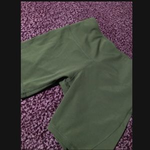 Olive green biker shorts
